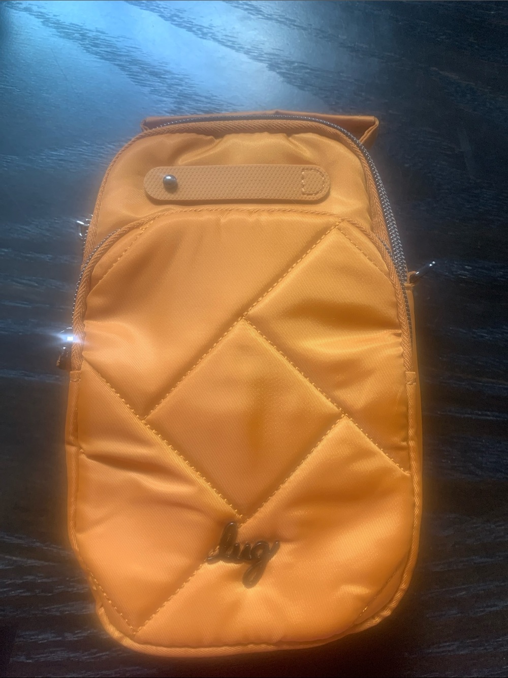 lug Quilted Crossbody Bag in Mustard